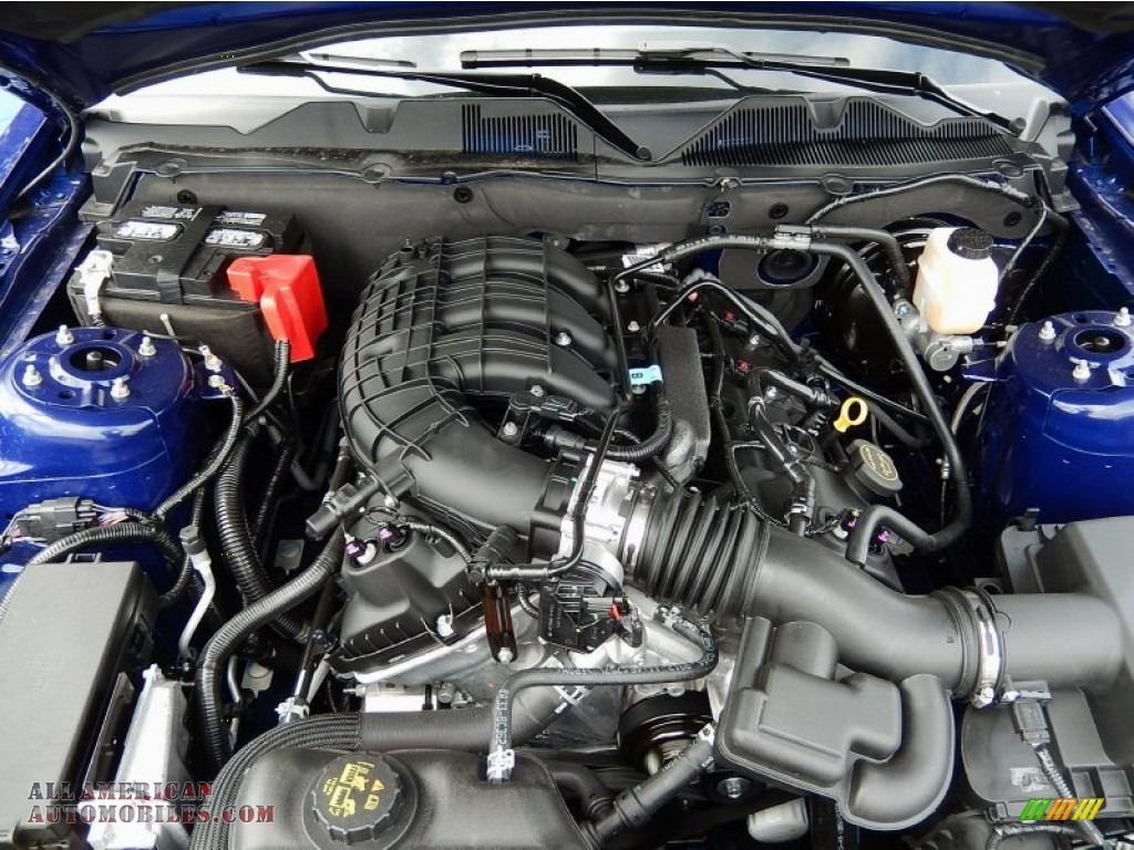 2014 Mustang V6 Premium Coupe - Deep Impact Blue / Medium Stone photo #10