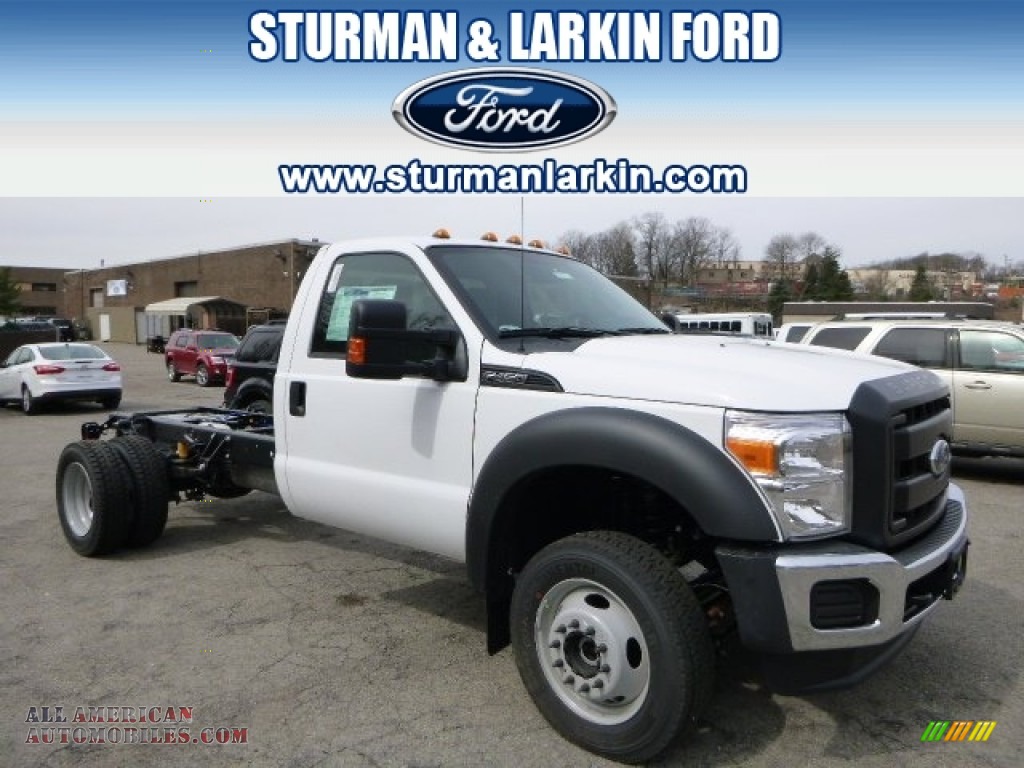 Oxford White / Steel Ford F450 Super Duty XL Regular Cab 4x4 Chassis