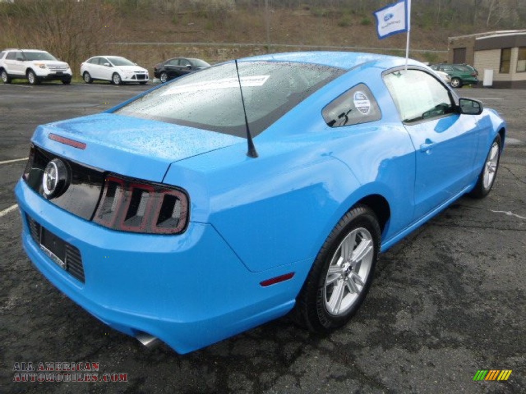 2014 Mustang V6 Coupe - Grabber Blue / Charcoal Black photo #2