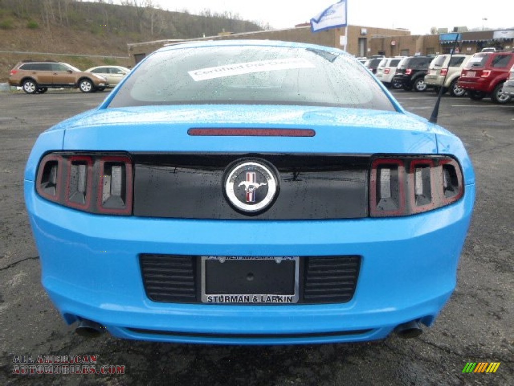 2014 Mustang V6 Coupe - Grabber Blue / Charcoal Black photo #3