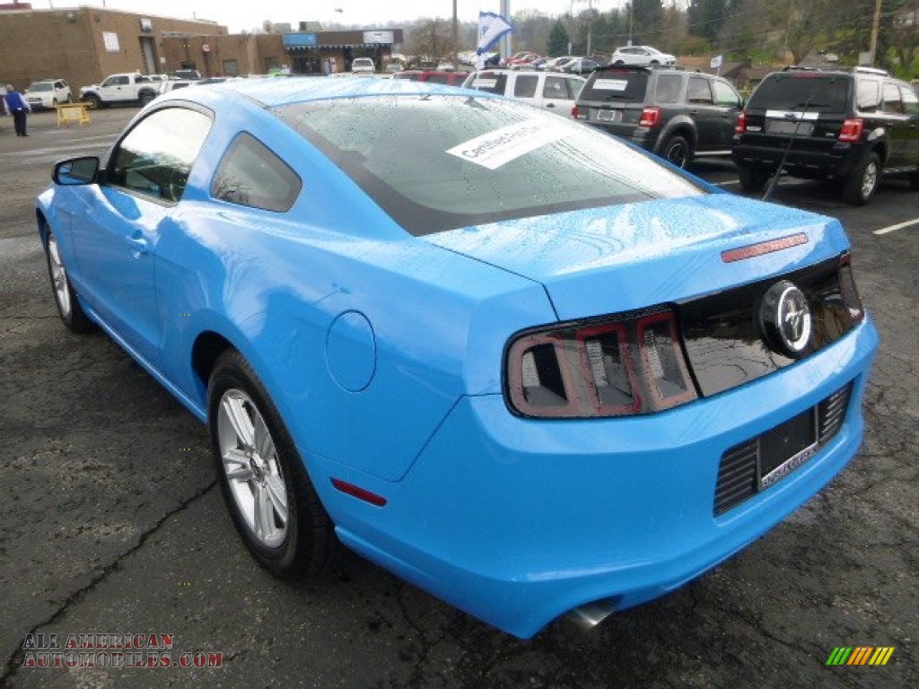 2014 Mustang V6 Coupe - Grabber Blue / Charcoal Black photo #4