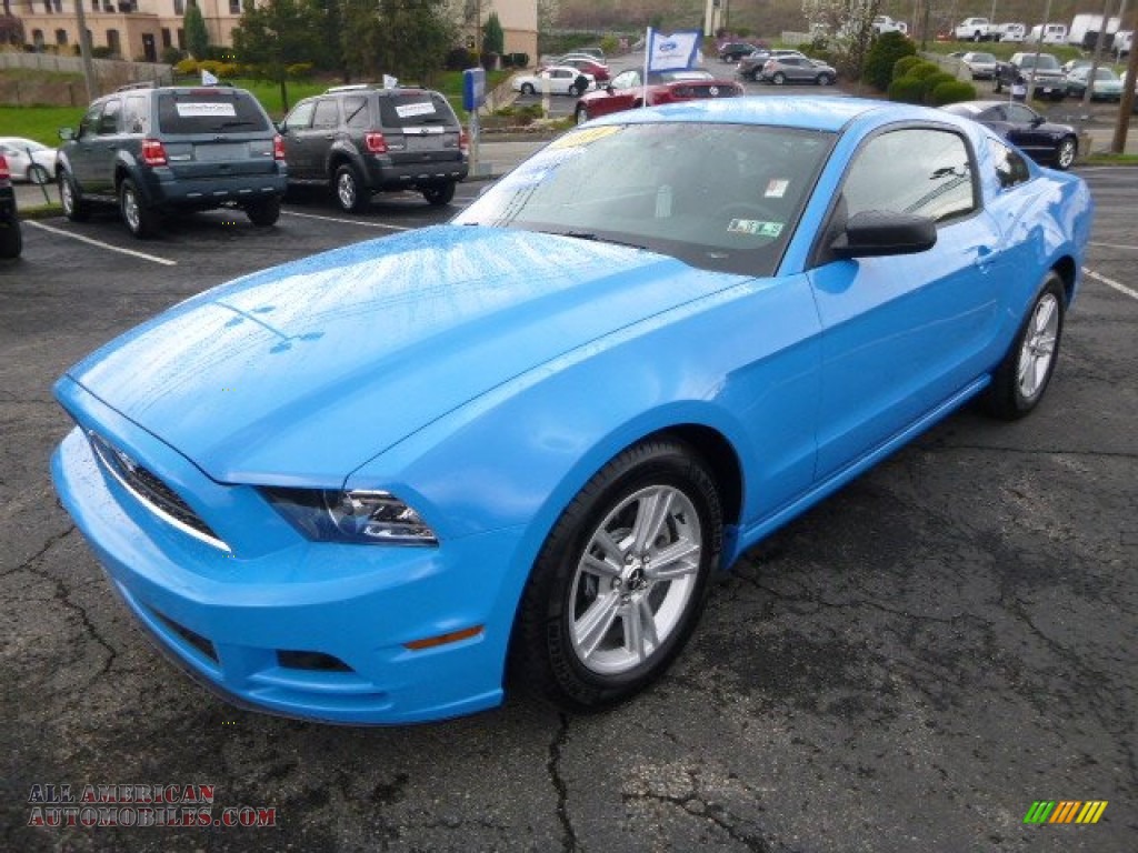 2014 Mustang V6 Coupe - Grabber Blue / Charcoal Black photo #5
