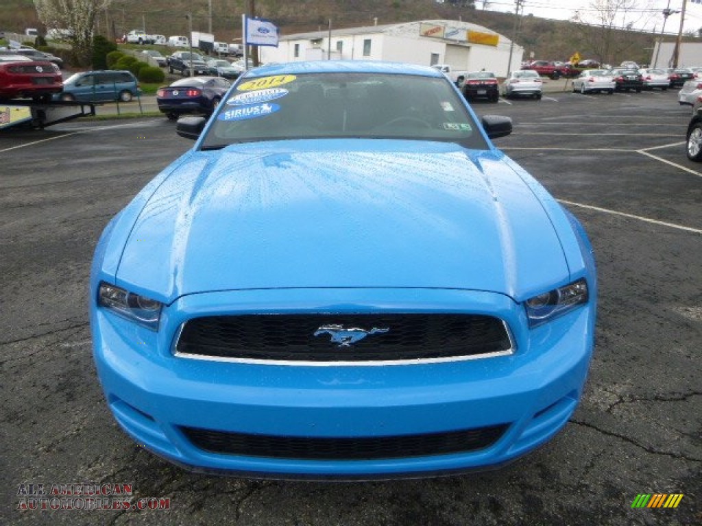 2014 Mustang V6 Coupe - Grabber Blue / Charcoal Black photo #6