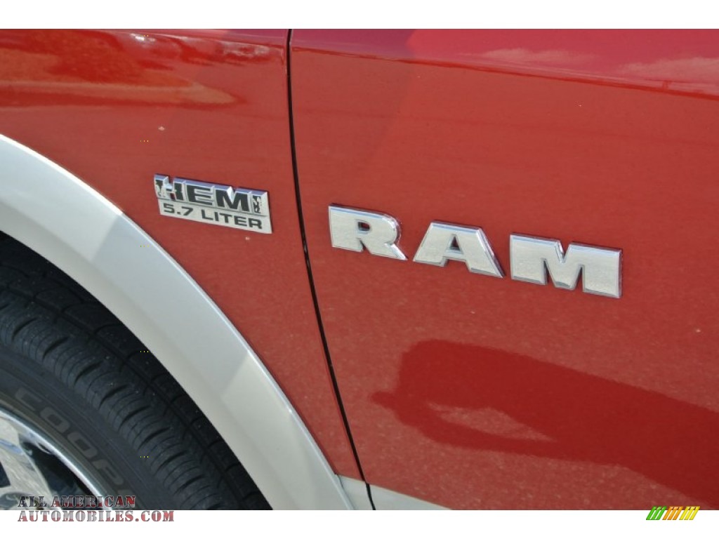 2009 Ram 1500 Laramie Crew Cab 4x4 - Inferno Red Crystal Pearl / Dark Slate Gray photo #28