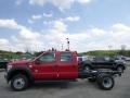 Ford F550 Super Duty XL Crew Cab 4x4 Chassis Vermillion Red photo #5