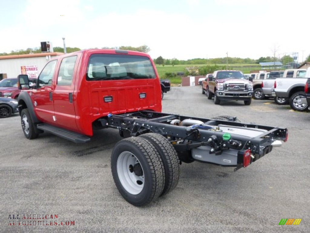 2015 F550 Super Duty XL Crew Cab 4x4 Chassis - Vermillion Red / Steel photo #6