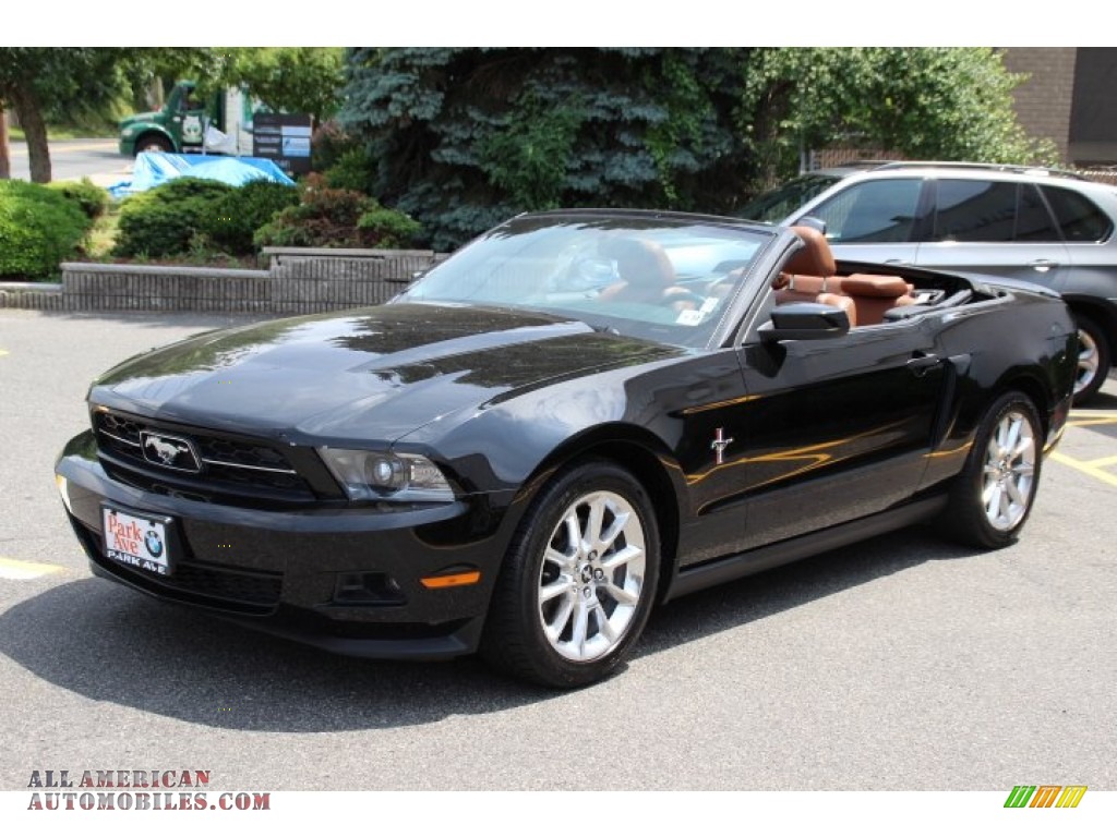 2011 Mustang V6 Premium Convertible - Ebony Black / Saddle photo #8