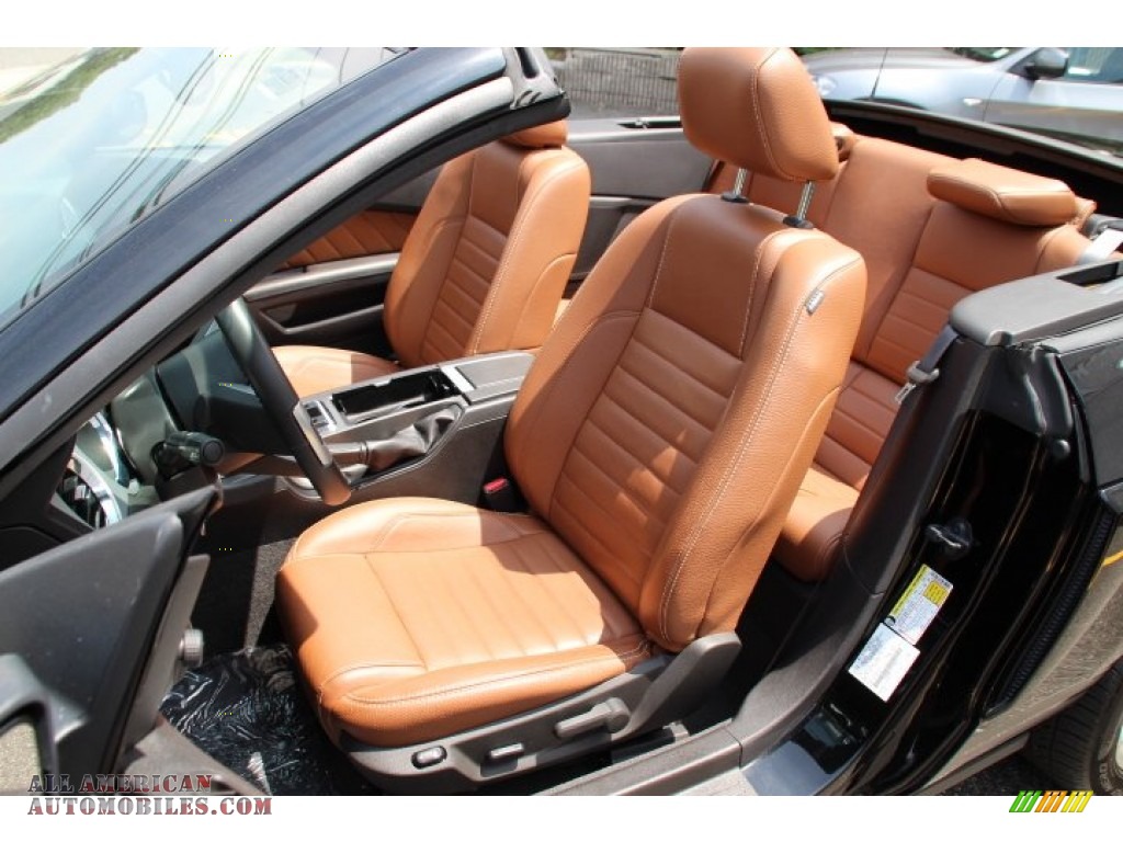 2011 Mustang V6 Premium Convertible - Ebony Black / Saddle photo #13