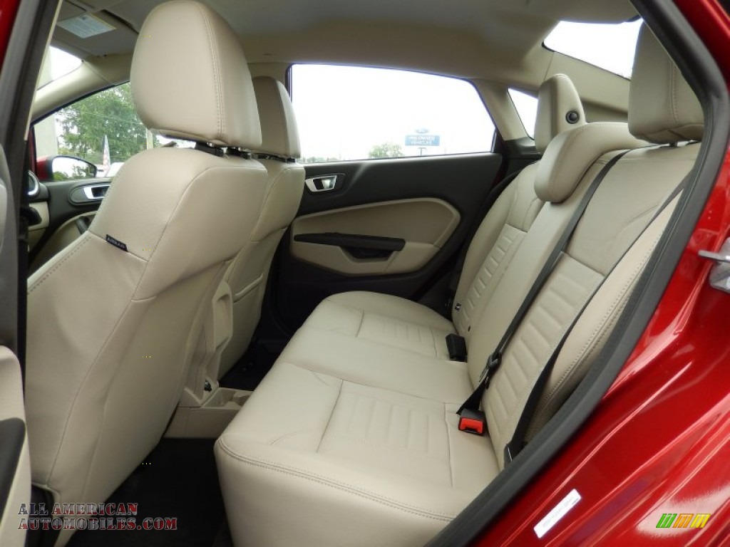2014 Fiesta Titanium Sedan - Ruby Red / Medium Light Stone photo #7