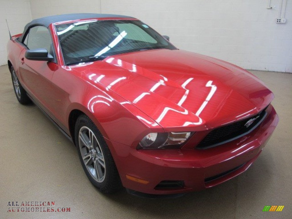 Red Candy Metallic / Saddle Ford Mustang V6 Premium Convertible