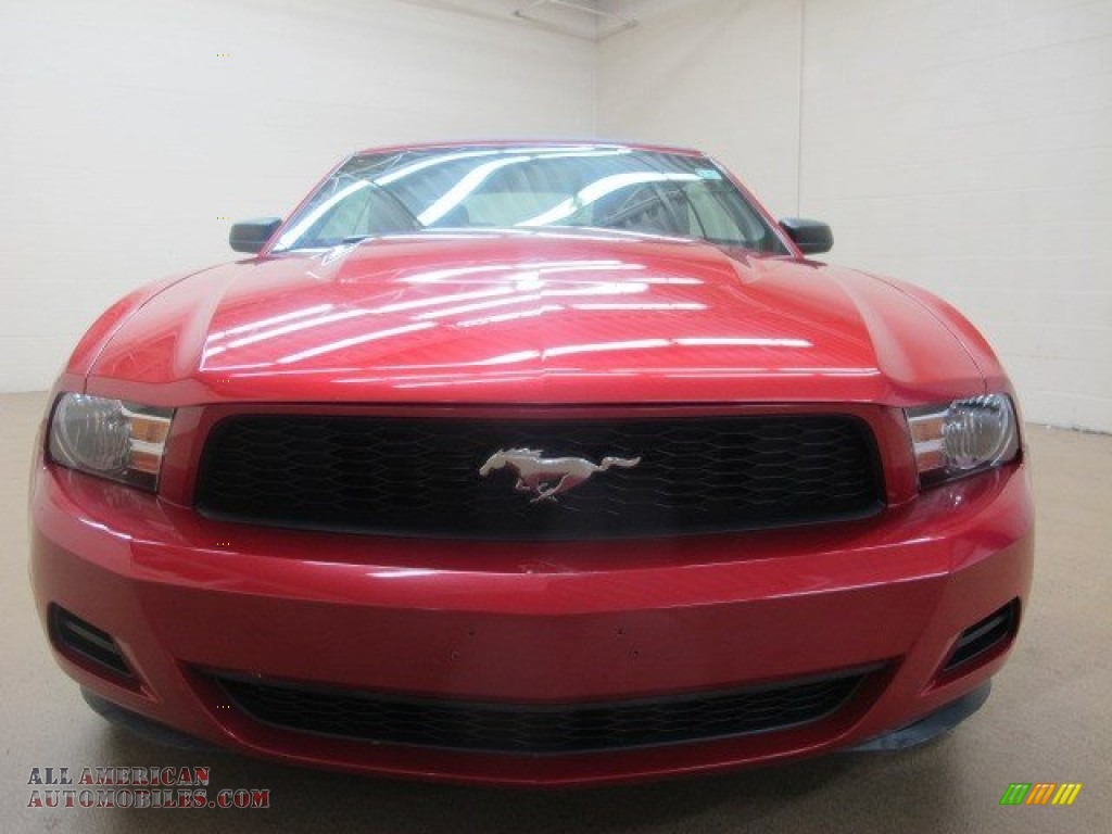 2010 Mustang V6 Premium Convertible - Red Candy Metallic / Saddle photo #3