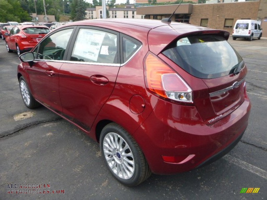 2014 Fiesta Titanium Hatchback - Ruby Red / Charcoal Black photo #4