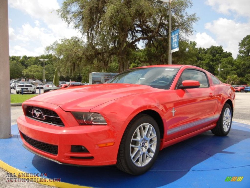 2014 Mustang V6 Premium Coupe - Race Red / Charcoal Black photo #1
