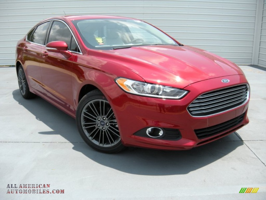 2014 Fusion SE EcoBoost - Ruby Red / Dune photo #2