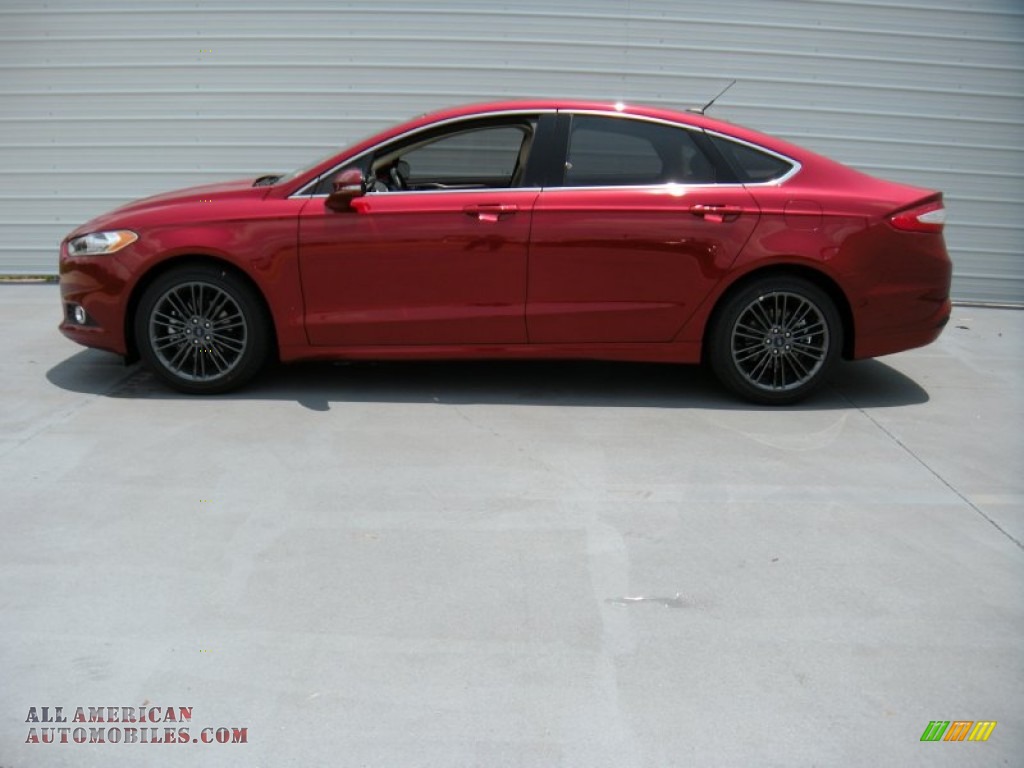 2014 Fusion SE EcoBoost - Ruby Red / Dune photo #6