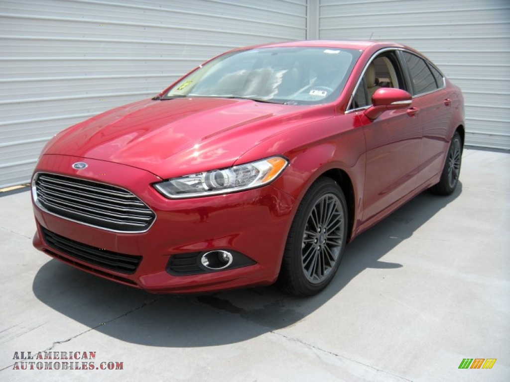 2014 Fusion SE EcoBoost - Ruby Red / Dune photo #7