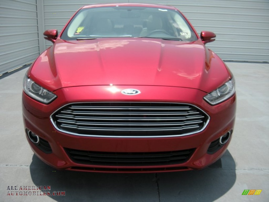 2014 Fusion SE EcoBoost - Ruby Red / Dune photo #8