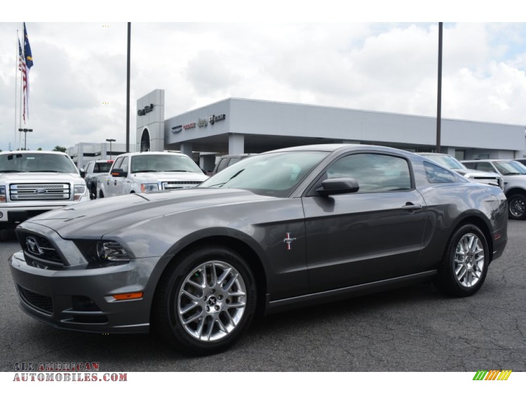 2014 Mustang V6 Premium Coupe - Sterling Gray / Charcoal Black photo #3