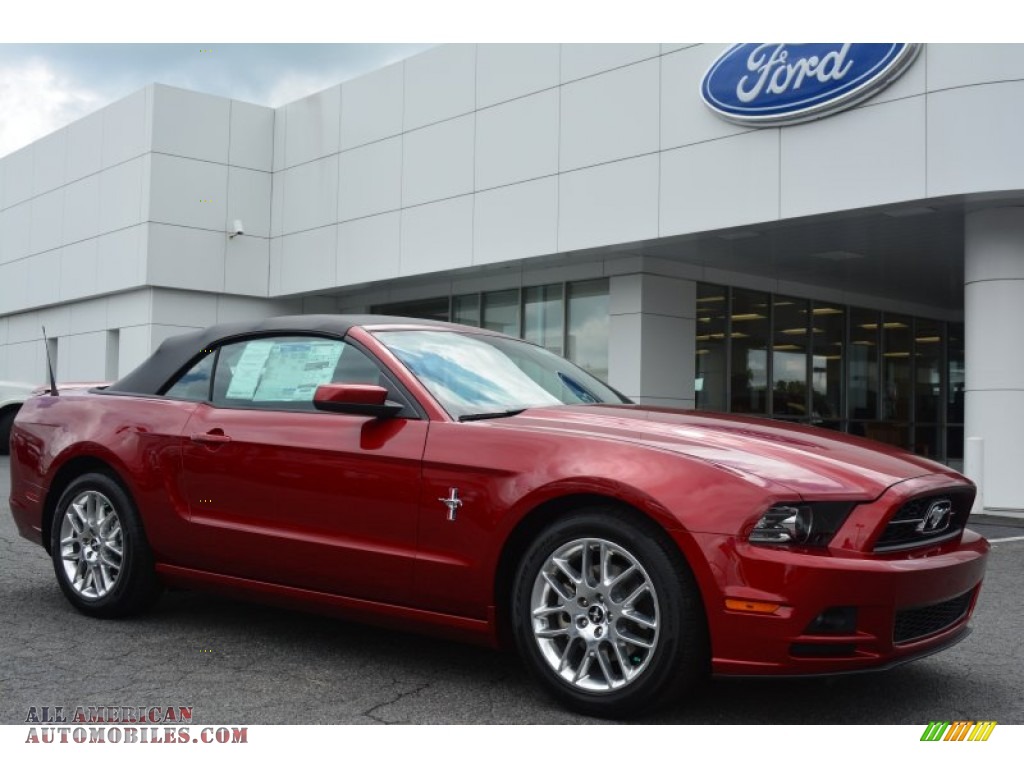 Ruby Red / Charcoal Black Ford Mustang V6 Premium Convertible