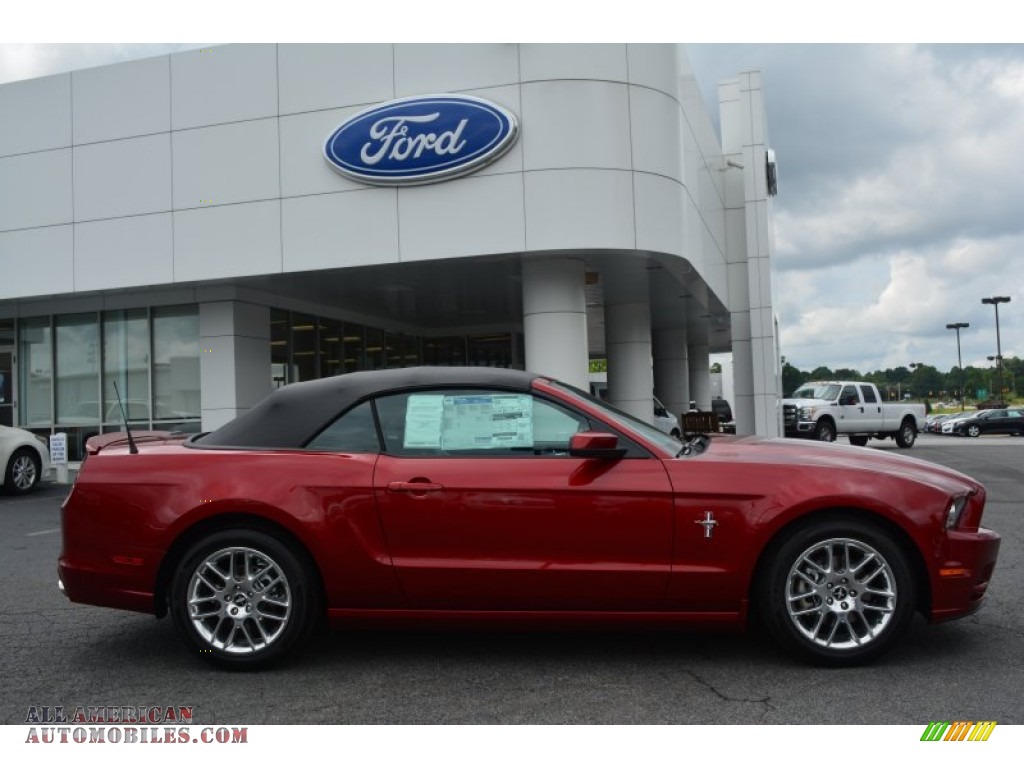 2014 Mustang V6 Premium Convertible - Ruby Red / Charcoal Black photo #2
