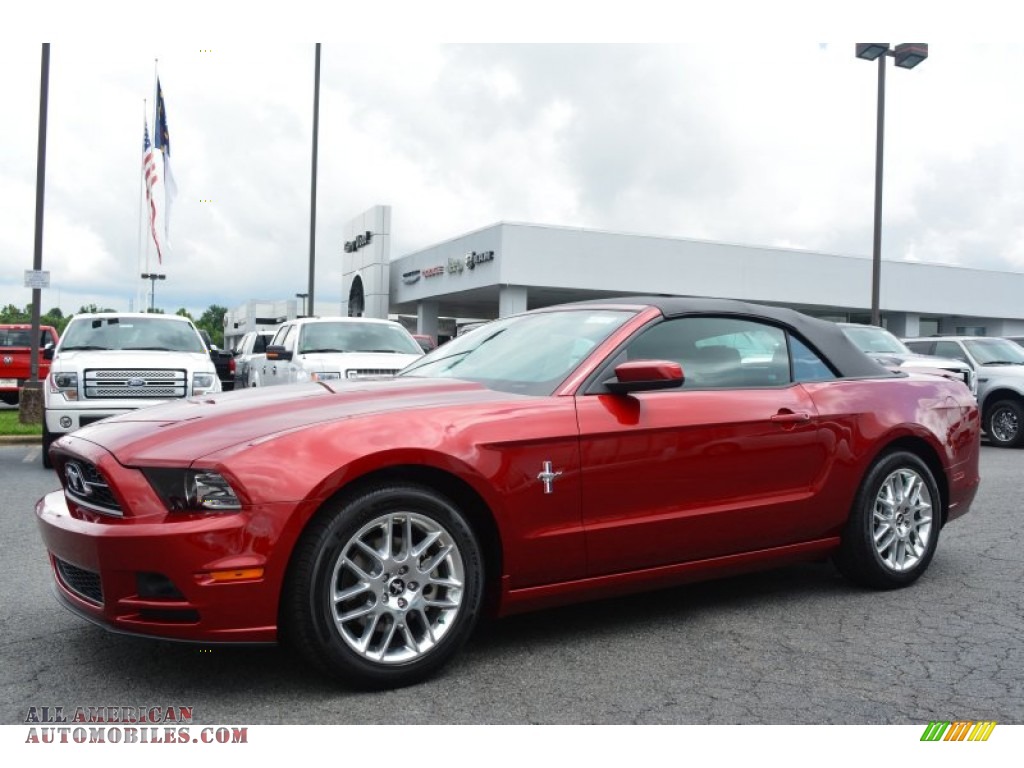 2014 Mustang V6 Premium Convertible - Ruby Red / Charcoal Black photo #3
