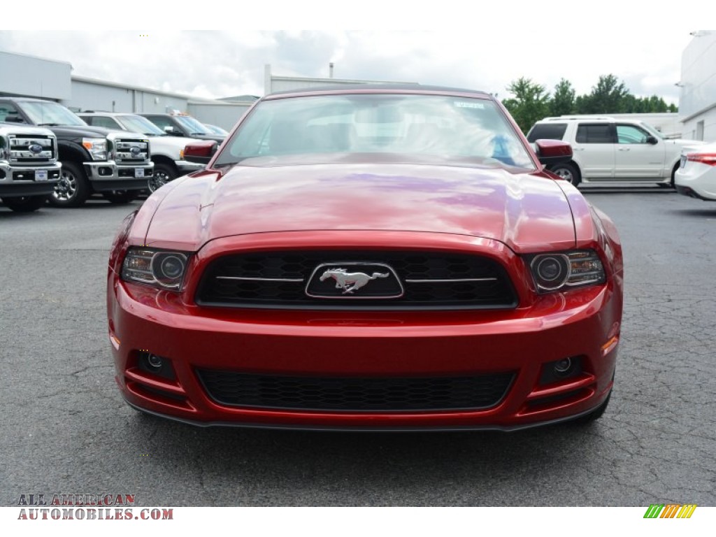 2014 Mustang V6 Premium Convertible - Ruby Red / Charcoal Black photo #4