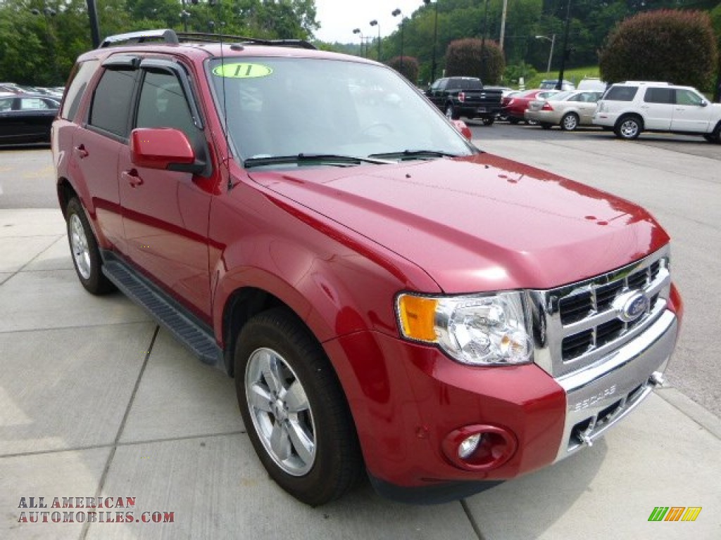 2011 Escape Limited V6 4WD - Sangria Red Metallic / Charcoal Black photo #7