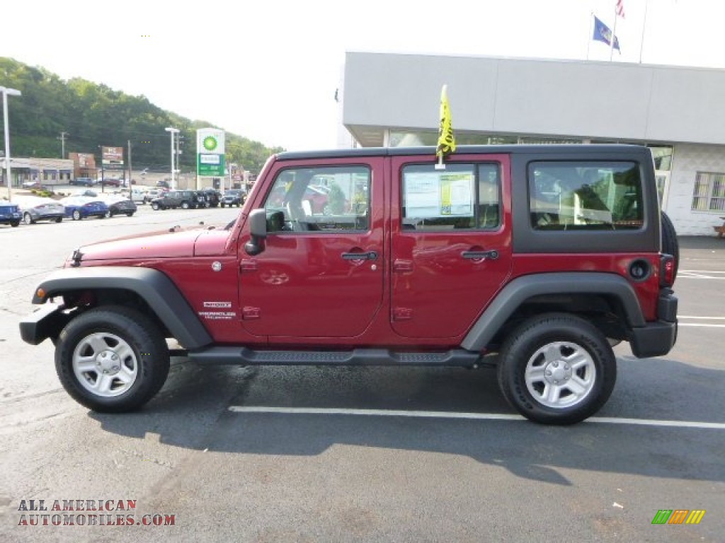 2012 Wrangler Unlimited Sport 4x4 - Deep Cherry Red Crystal Pearl / Black photo #2
