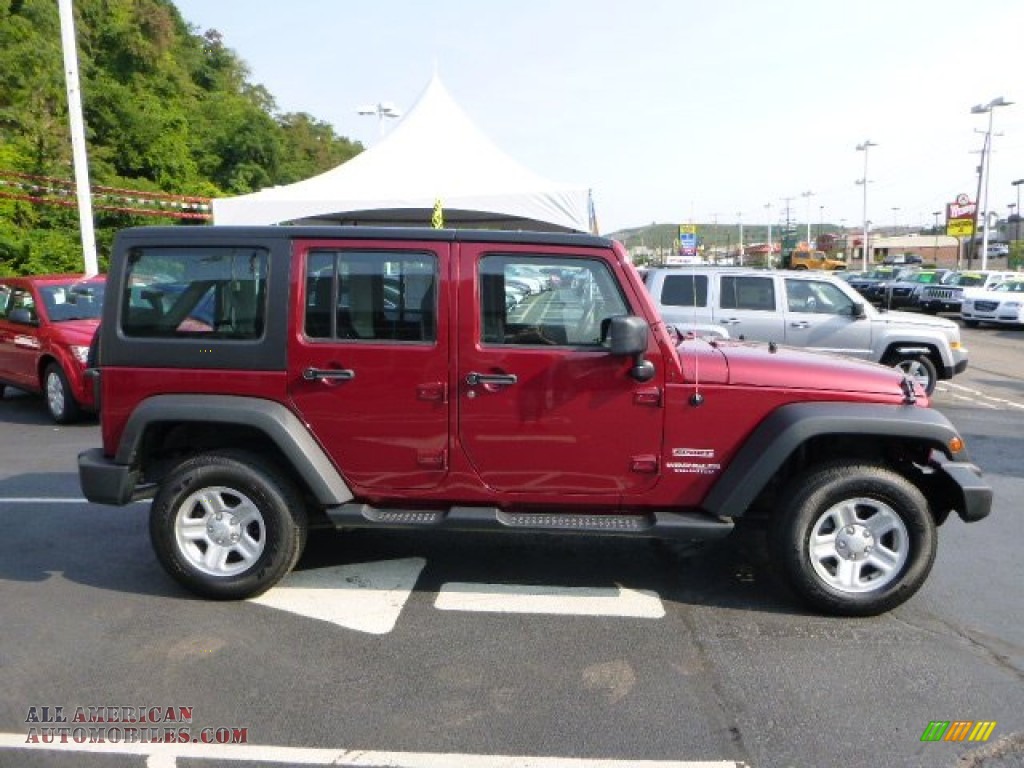 2012 Wrangler Unlimited Sport 4x4 - Deep Cherry Red Crystal Pearl / Black photo #6