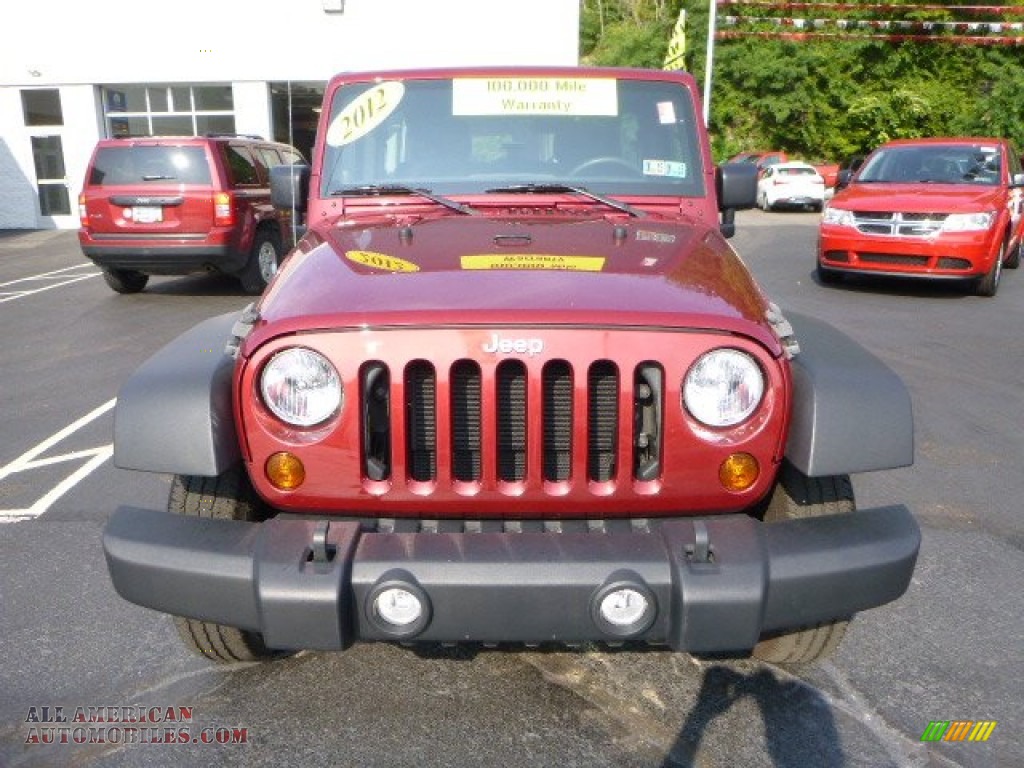 2012 Wrangler Unlimited Sport 4x4 - Deep Cherry Red Crystal Pearl / Black photo #8
