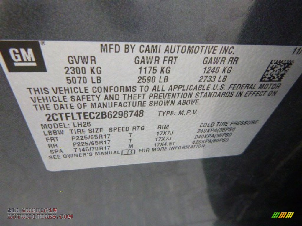 2011 Terrain SLE AWD - Cyber Gray Metallic / Jet Black photo #23