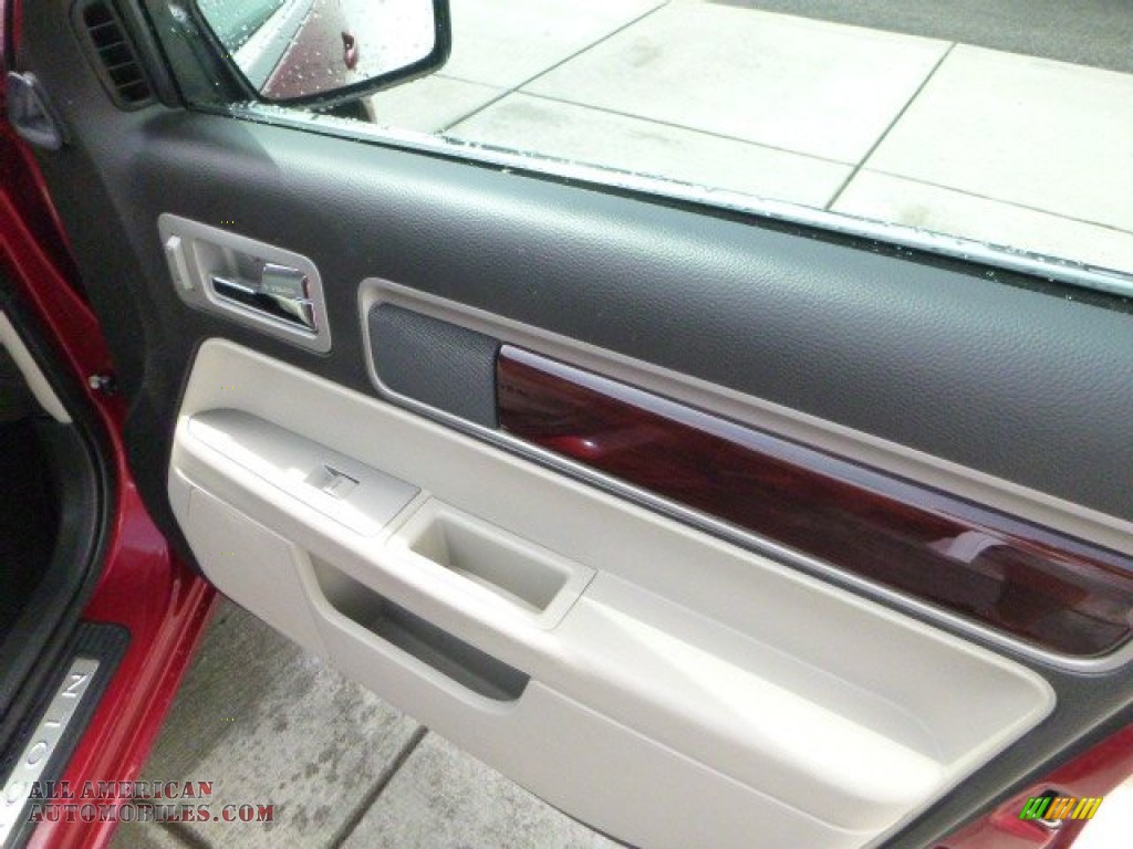 2009 MKZ Sedan - Vivid Red Metallic / Sand photo #12