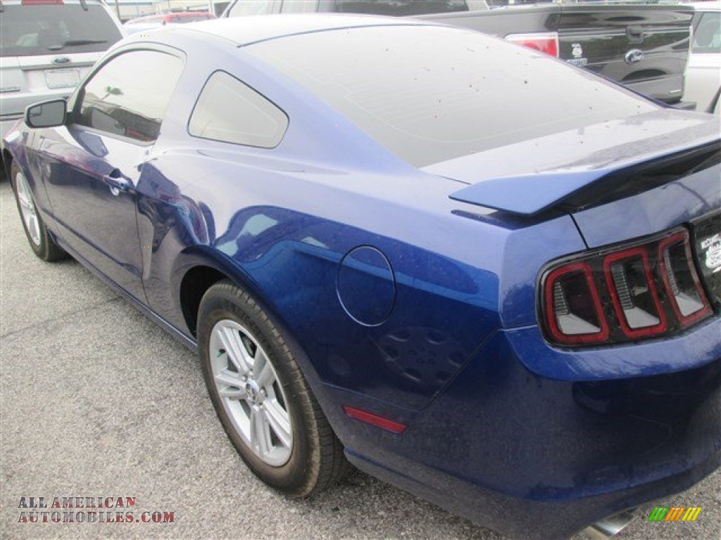 Deep Impact Blue / Saddle Ford Mustang V6 Premium Coupe