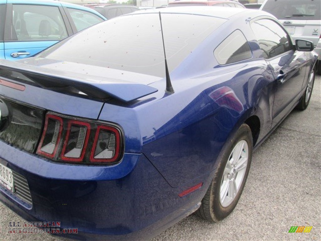 2014 Mustang V6 Premium Coupe - Deep Impact Blue / Saddle photo #2