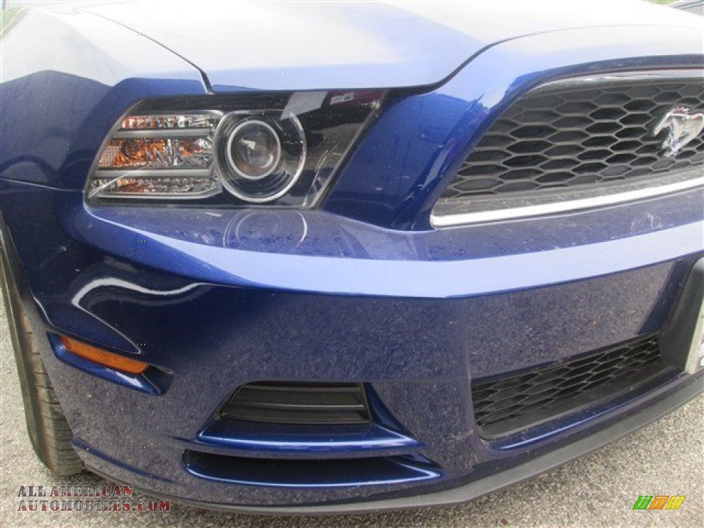 2014 Mustang V6 Premium Coupe - Deep Impact Blue / Saddle photo #5