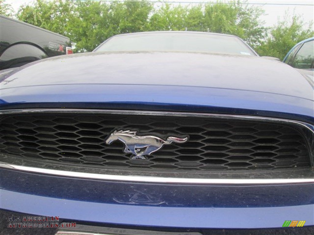 2014 Mustang V6 Premium Coupe - Deep Impact Blue / Saddle photo #7