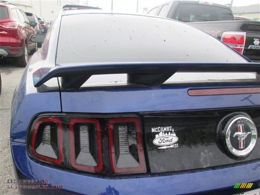 2014 Mustang V6 Premium Coupe - Deep Impact Blue / Saddle photo #12