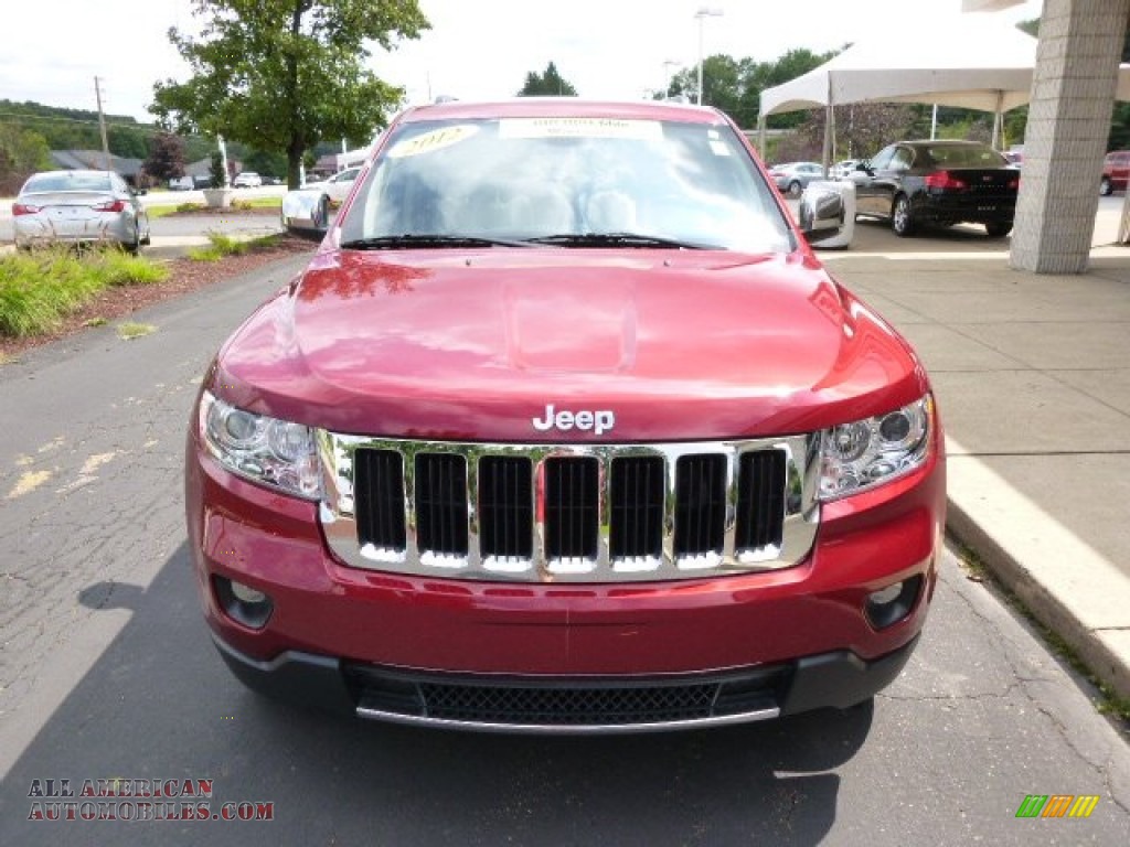 2012 Grand Cherokee Limited 4x4 - Deep Cherry Red Crystal Pearl / Black/Light Frost Beige photo #3