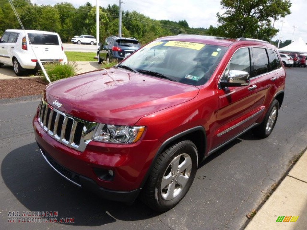 2012 Grand Cherokee Limited 4x4 - Deep Cherry Red Crystal Pearl / Black/Light Frost Beige photo #4