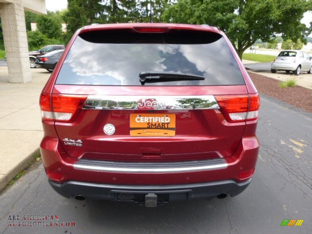 2012 Grand Cherokee Limited 4x4 - Deep Cherry Red Crystal Pearl / Black/Light Frost Beige photo #7