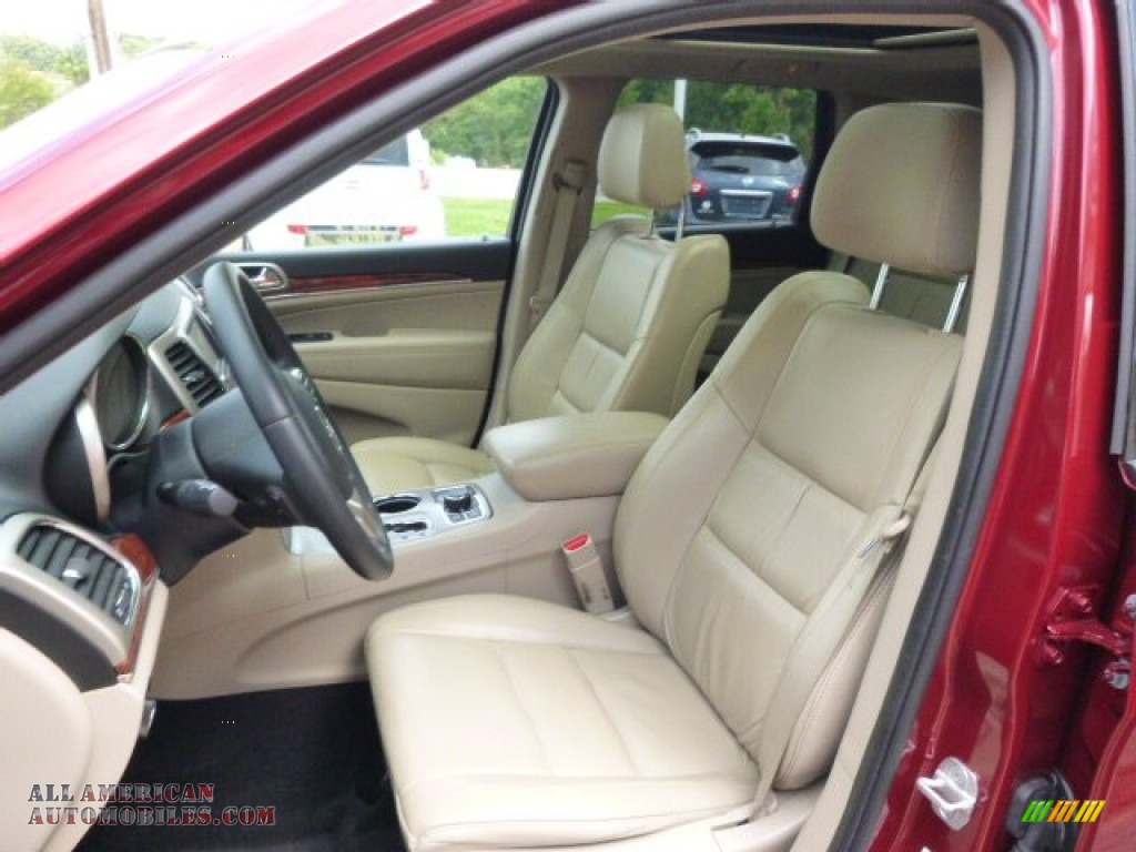 2012 Grand Cherokee Limited 4x4 - Deep Cherry Red Crystal Pearl / Black/Light Frost Beige photo #10