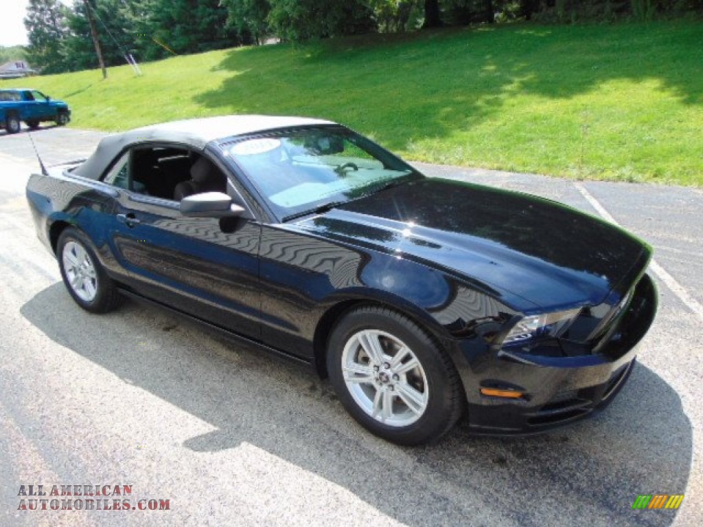 2014 Mustang V6 Convertible - Black / Charcoal Black photo #14
