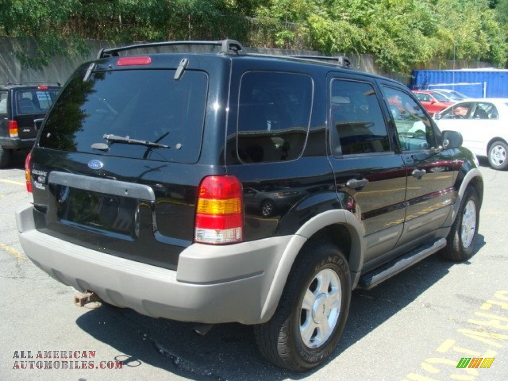 2001 Escape XLT V6 4WD - Black / Medium Graphite Grey photo #4