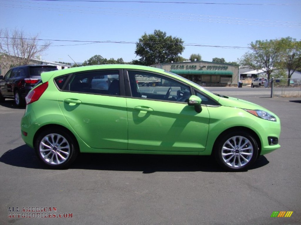 2014 Fiesta SE Hatchback - Green Envy / Charcoal Black photo #8