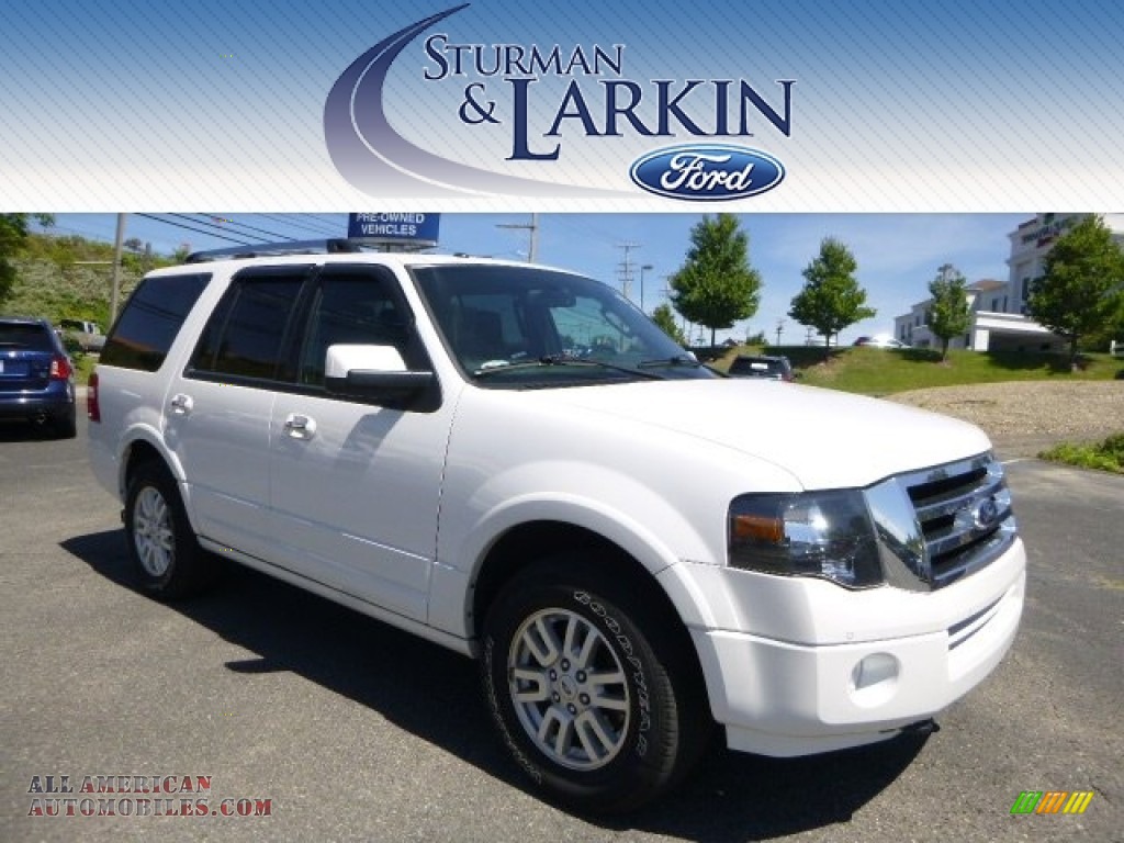 White Platinum Tri-Coat / Charcoal Black Ford Expedition Limited 4x4
