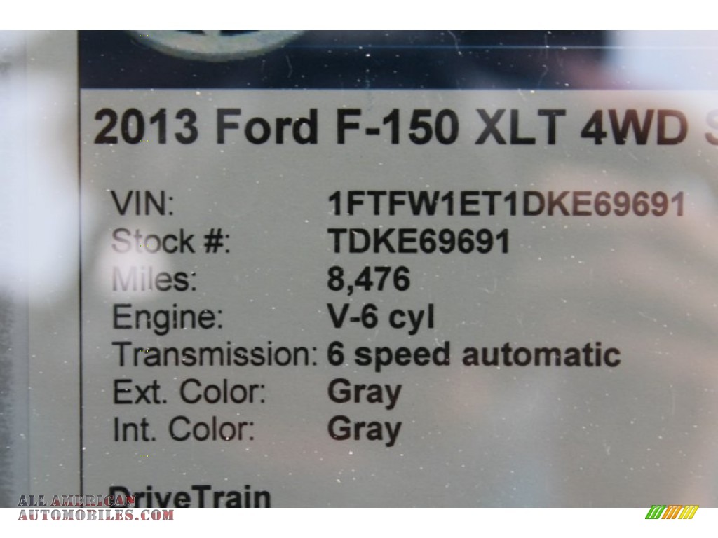 2013 F150 Limited SuperCrew 4x4 - Sterling Gray Metallic / Steel Gray photo #36