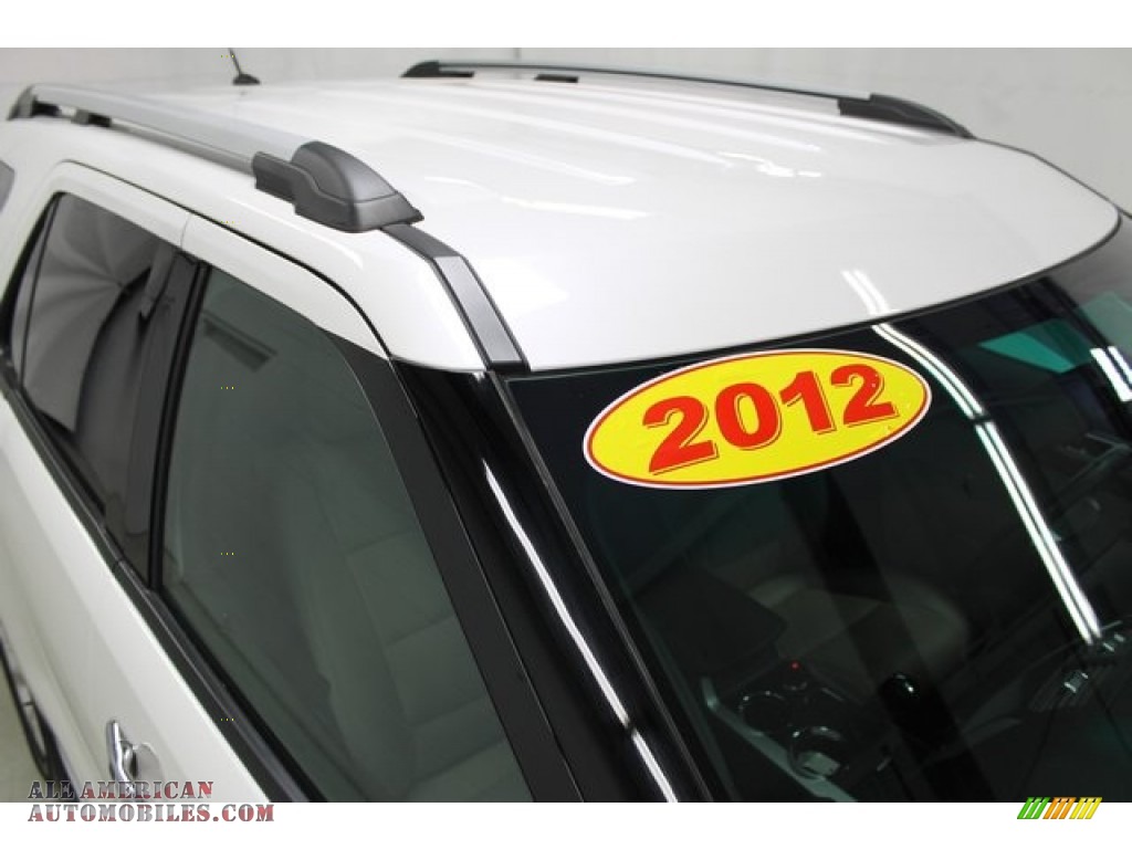 2012 Explorer Limited 4WD - White Platinum Tri-Coat / Medium Light Stone photo #7