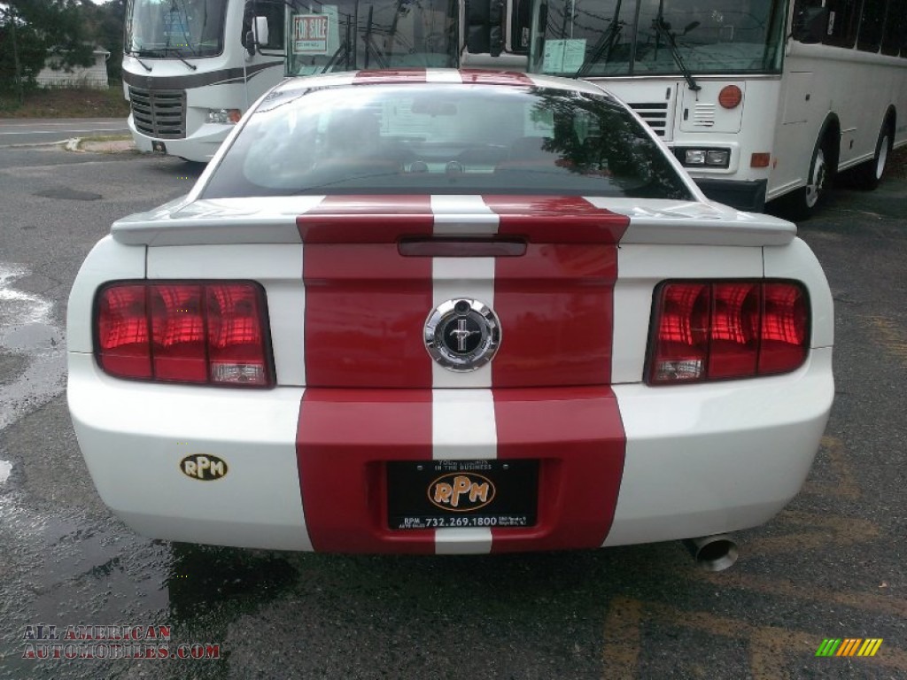 2007 Mustang V6 Premium Coupe - Performance White / Black/Red photo #8