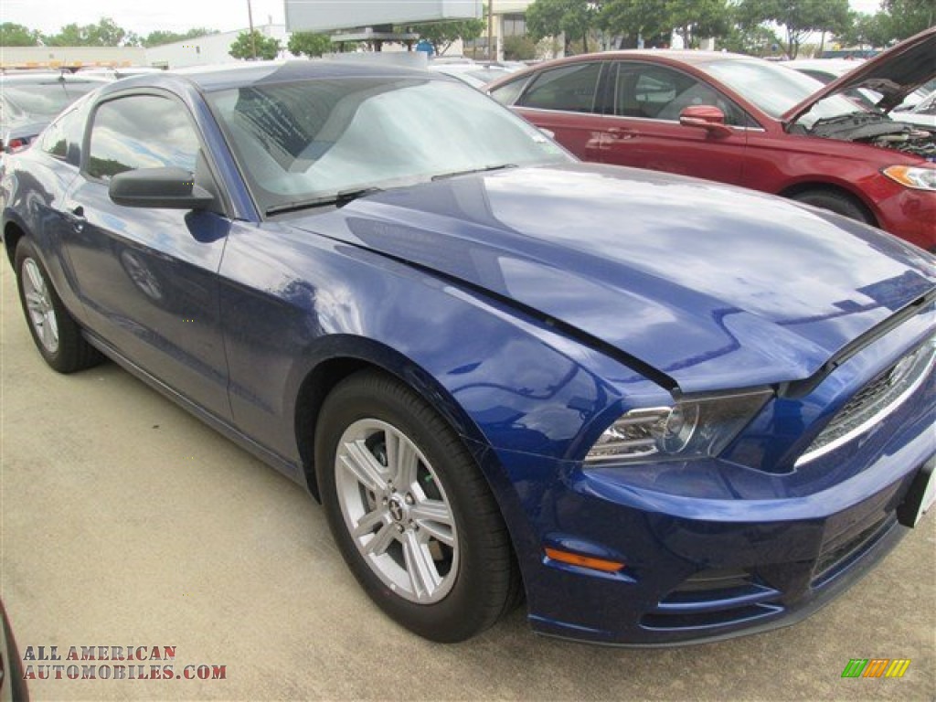 2014 Mustang V6 Coupe - Deep Impact Blue / Charcoal Black photo #5