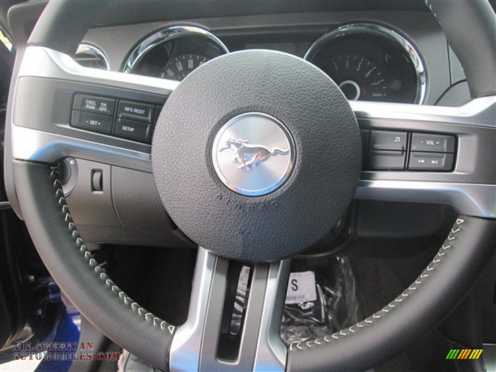 2014 Mustang V6 Coupe - Deep Impact Blue / Charcoal Black photo #16
